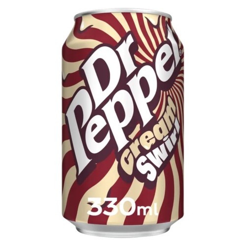 Dr. Pepper Αναψυκτικό με Ανθρακικό σε Κουτί 330ml Cream Swirl